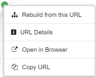Официальный скриншот Sitebulb с действиями на уровне URL.