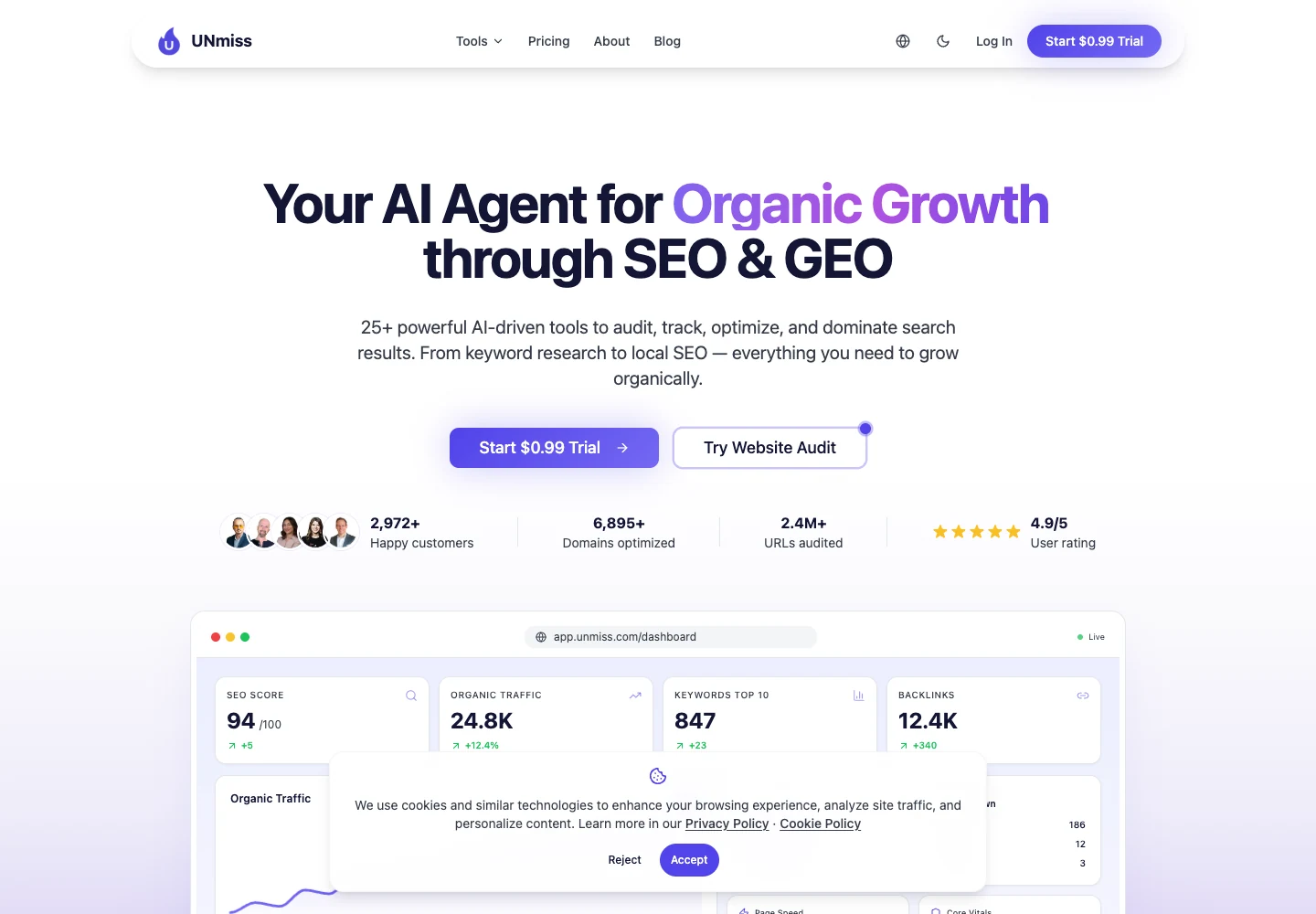 Скриншот оптимизатора контента seotools.pro с оценкой текста и рекомендациями.
