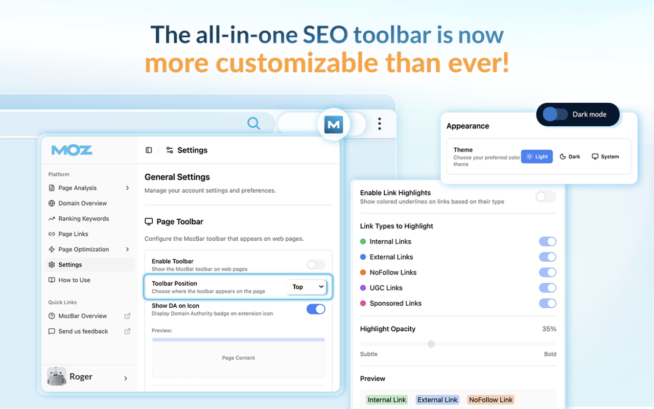 MozBar screenshot from its Chrome Web Store listing